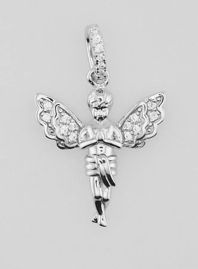 Silver Guardian Angel Pendant – 23mm (pic 1)