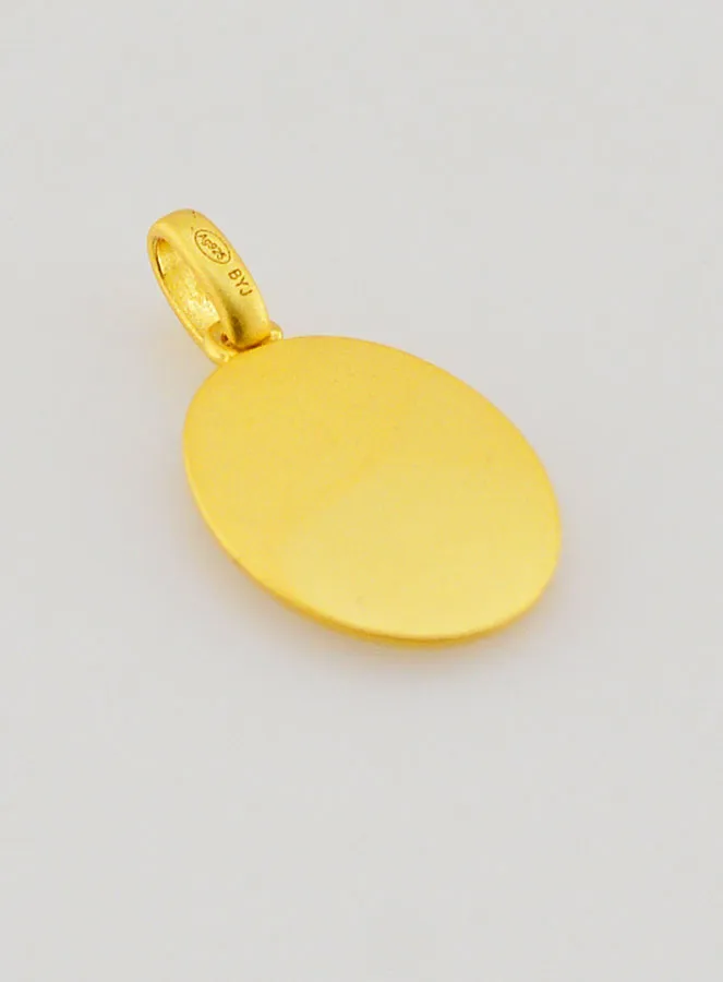 Our Lady of Fatima Medallion in 18 Carat Gold-Plated Silver – 15mm (pic 4)
