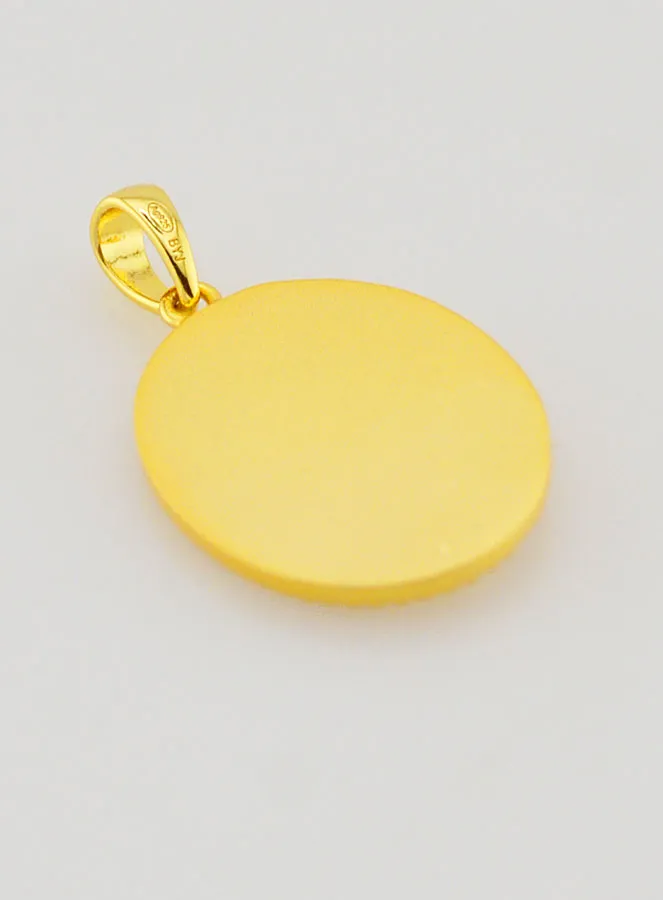 Virgin Mary Medal with Polished Edge – 18mm (pic 4)