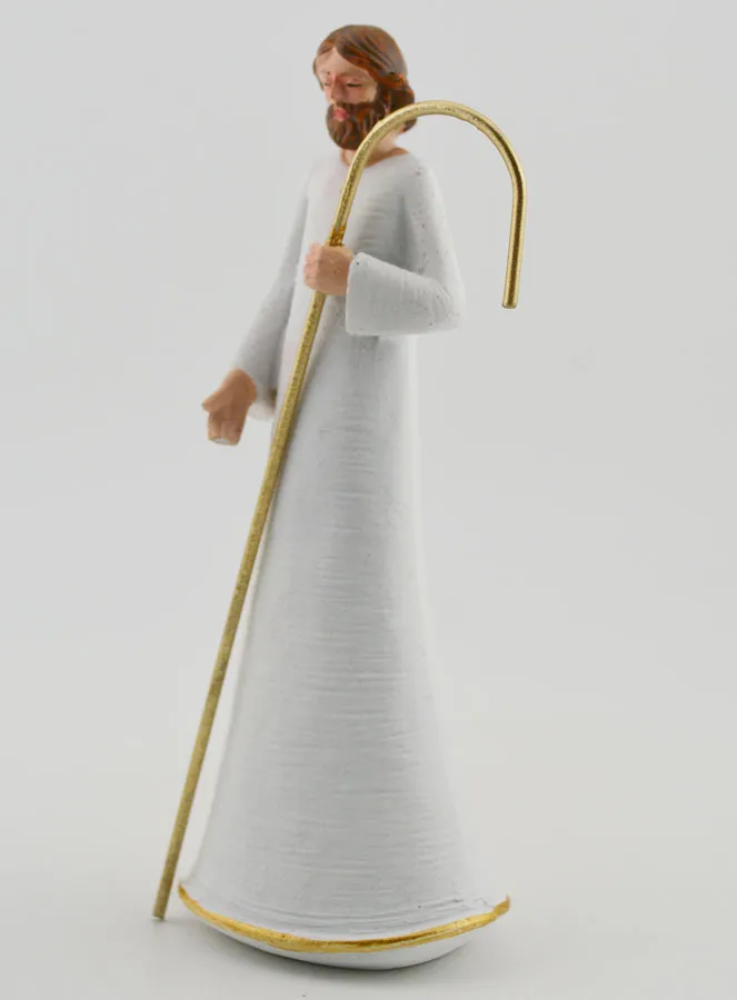 Modern Holy Family White and Gold – 12cm (pic 3)