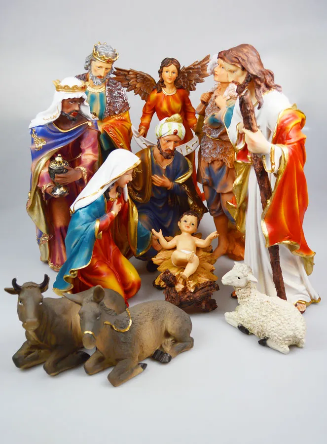 Large Complete Christmas Nativity Scene with 11 Figurines – 45cm (pic 1)