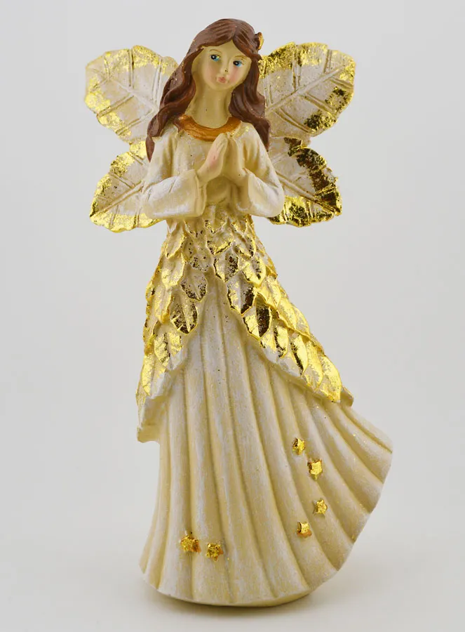 Glittery Golden Praying Angel - 20cm (pic 1)