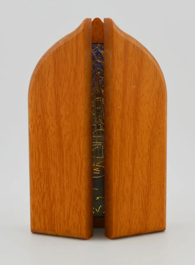 Triptych Wood Icon of Lourdes (pic 4)