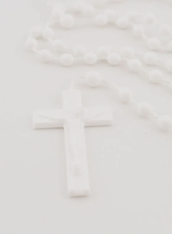 White Plastic Rosary (pic 3)