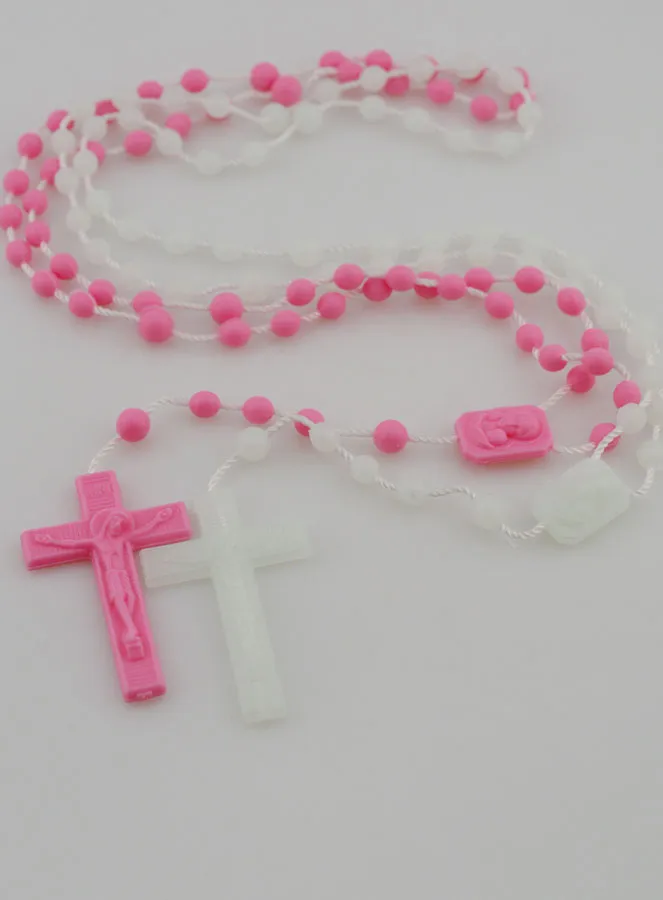 Rosary Bundle: Pink Rosary and White Rosary (pic 2)