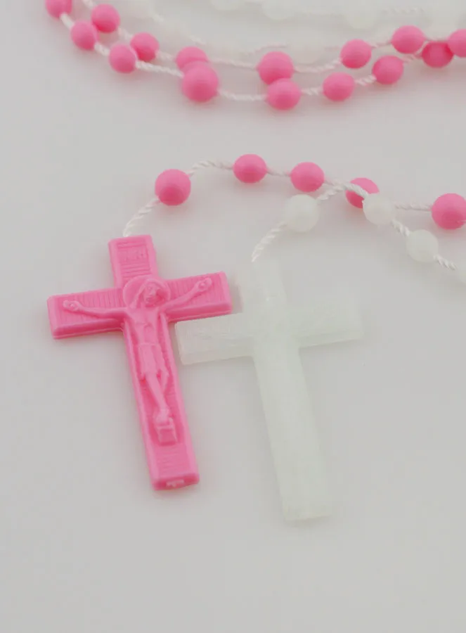 Rosary Bundle: Pink Rosary and White Rosary (pic 3)