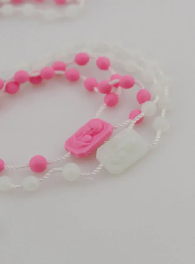 Rosary Bundle: Pink Rosary and White Rosary (pic 4)