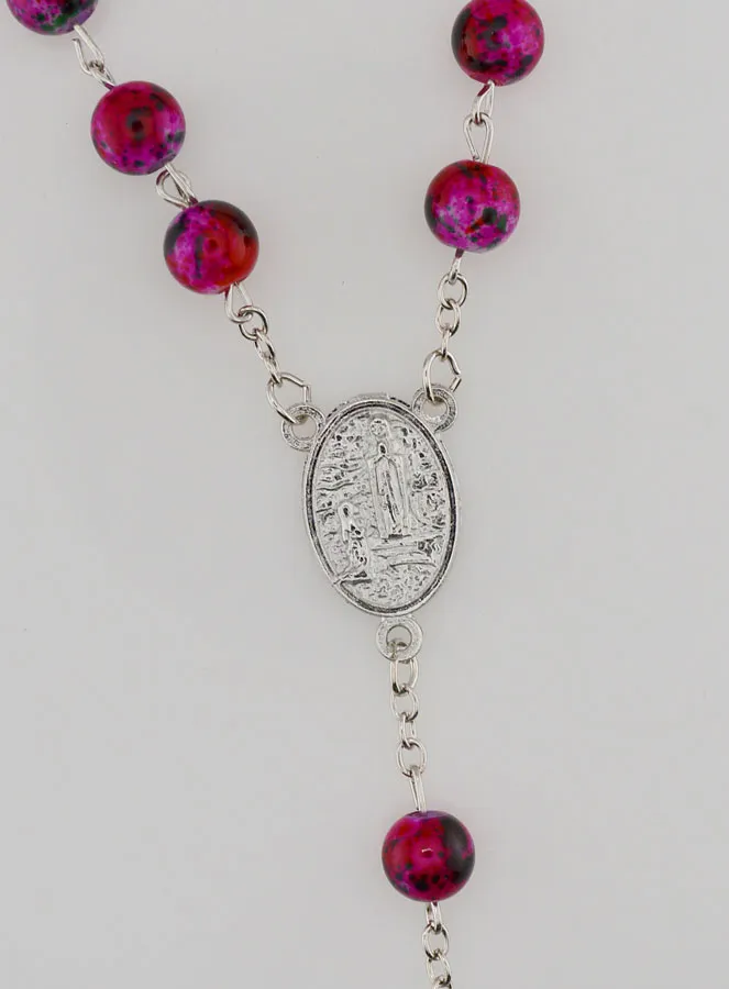 Fashion Rosary with Pink Mother of Pearl Beads (pic 4)