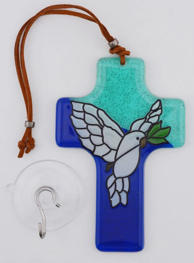 Dove of Peace Glass Cross (pic 3)