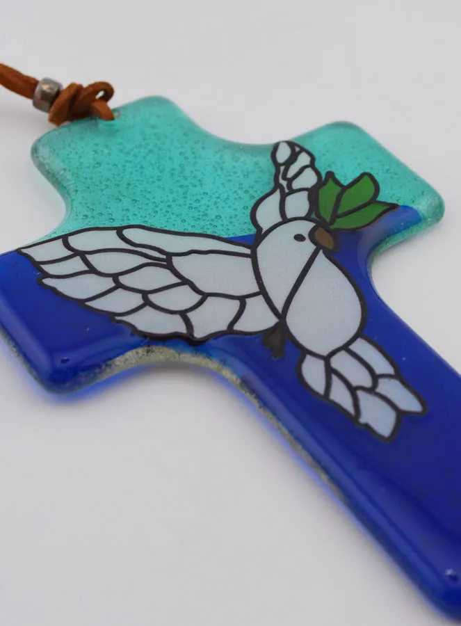 Dove of Peace Glass Cross (pic 4)