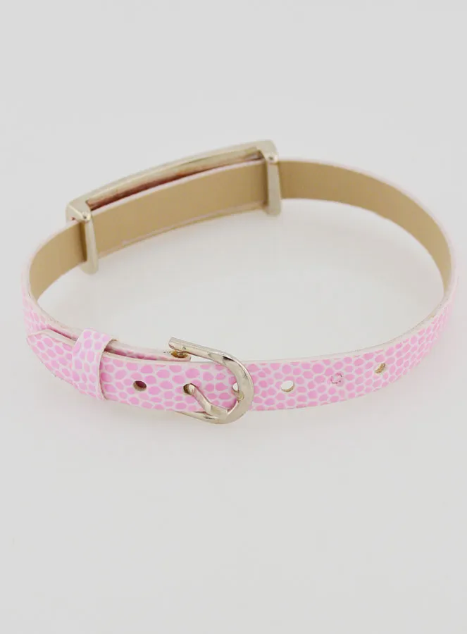 All Saints Pink Leather Bracelet (pic 4)