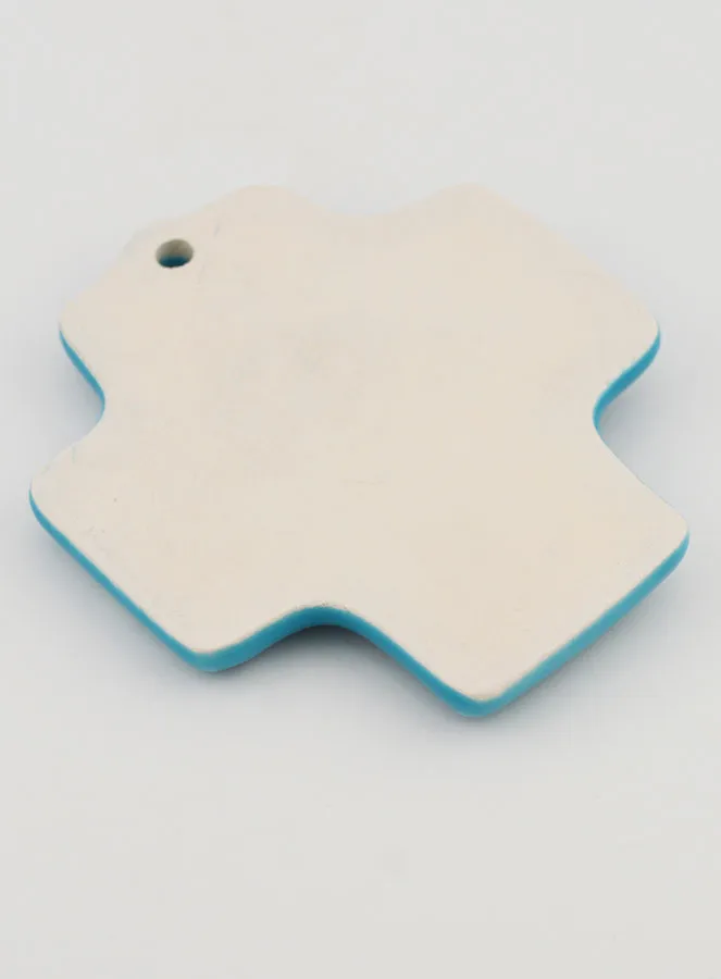 Christ's Cross Blue Ceramic Cross (pic 4)