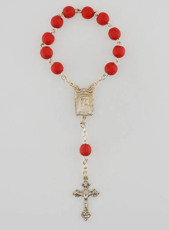 Wooden Decade Rosary Gift + Lourdes Icon Souvenir (pic 4)