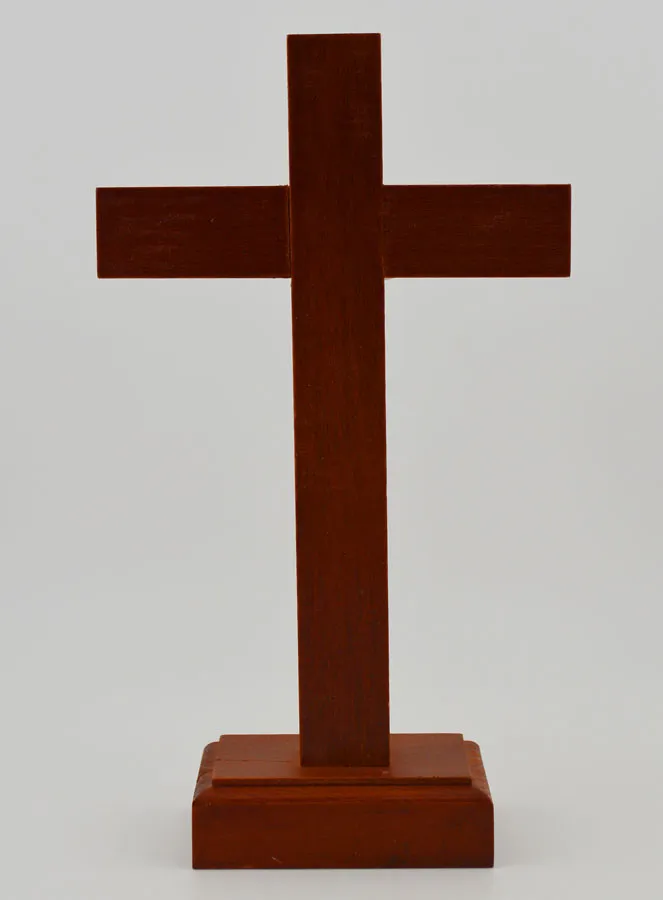 Beech Wood Crucifix on Base. Size 20 cm (pic 4)