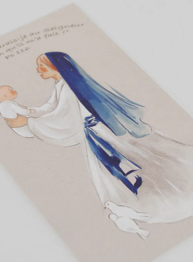Virgin Mary Baptism Card (pic 3)