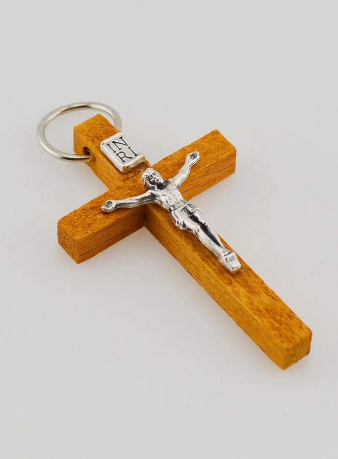 Communion Christ Wood Cross Pendant (pic 3)