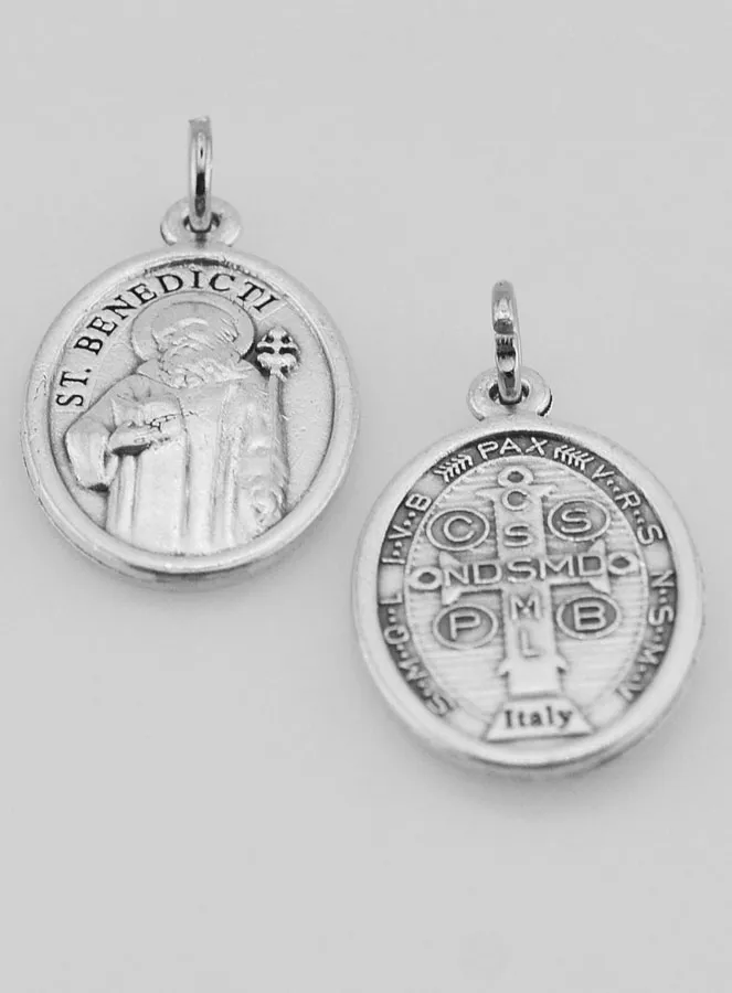 Saint Benedict Religious Silver Medal (pic 4)