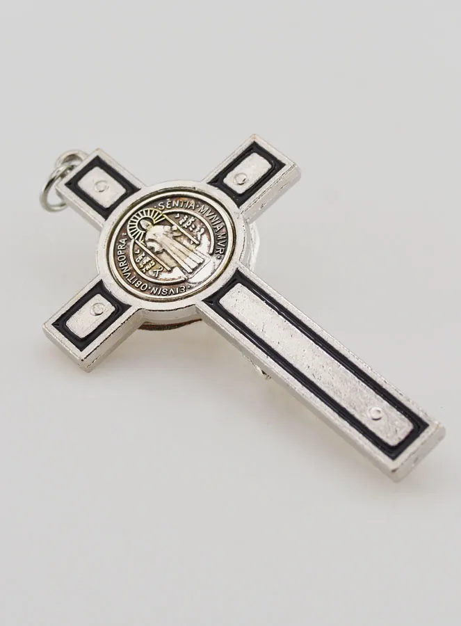 Saint Benedict Metal & Black Cross (pic 4)