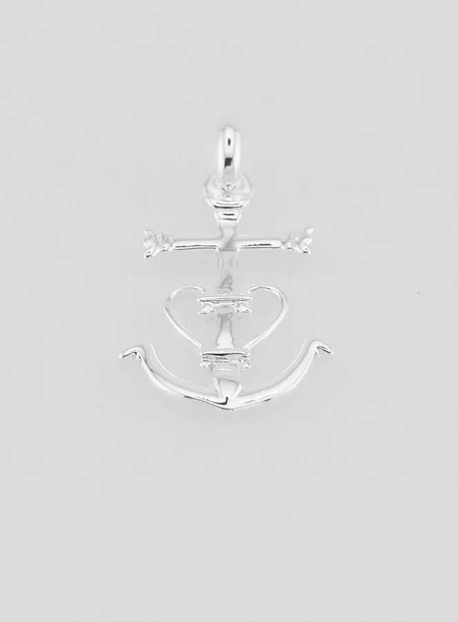Silver Cross of Camargue Pendant 2.3 cm (pic 2)