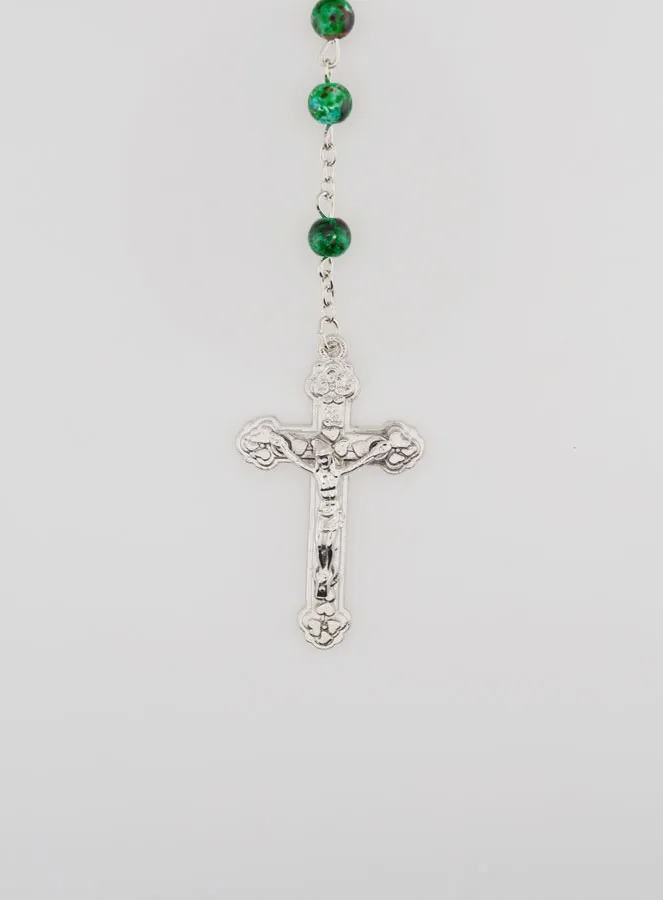 Fashion Rosary with Mother of Pearl Beads and Rhinestones (pic 3)