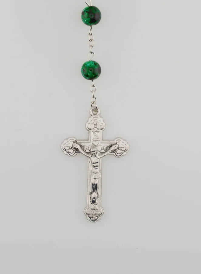 Green Mother of Pearl Fashion Rosary (pic 4)