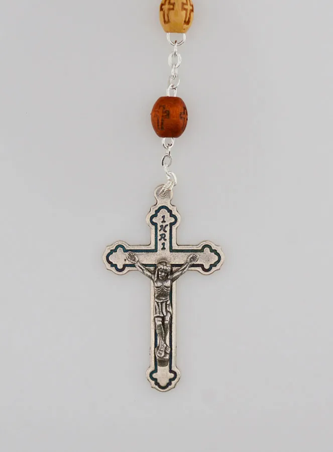 Tau Cross Wooden Rosary (pic 3)