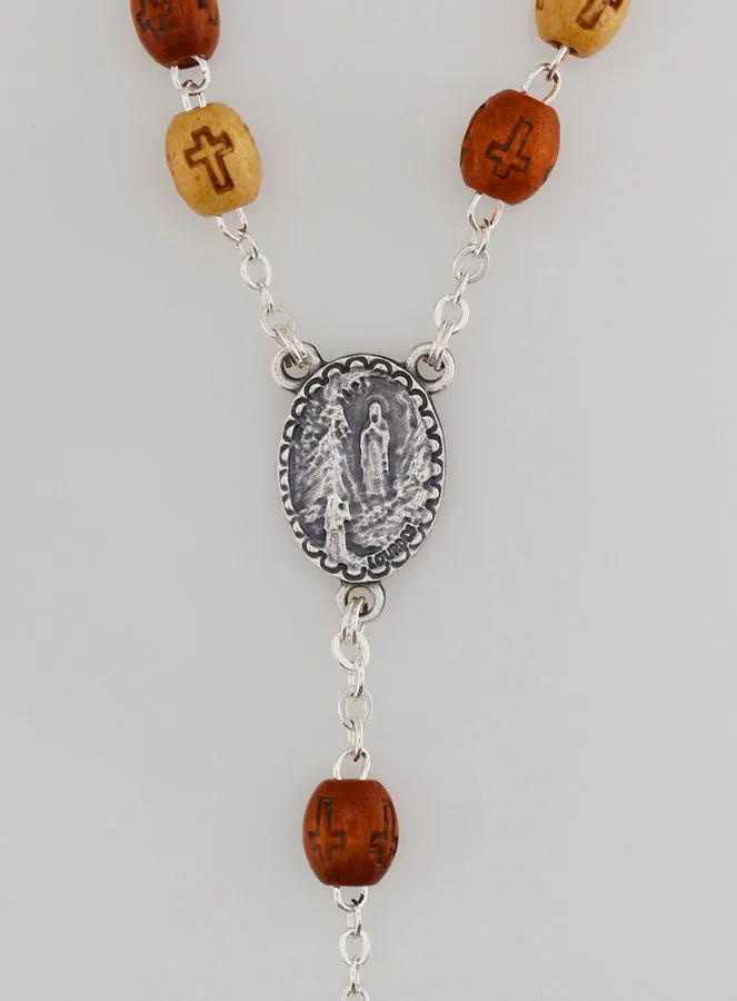 Tau Cross Wooden Rosary (pic 4)
