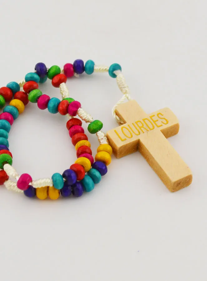 Colourful Wood Children's Rosary (pic 3)