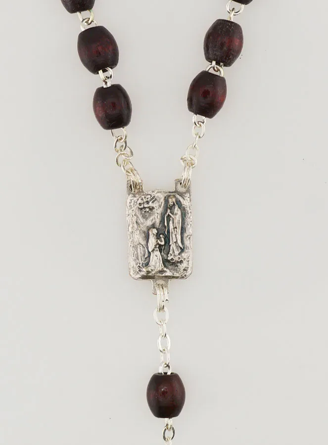 Dark Wooden Rosary on a Chain (pic 4)