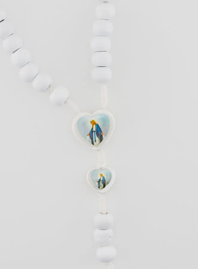 White Wooden Rosary (pic 4)