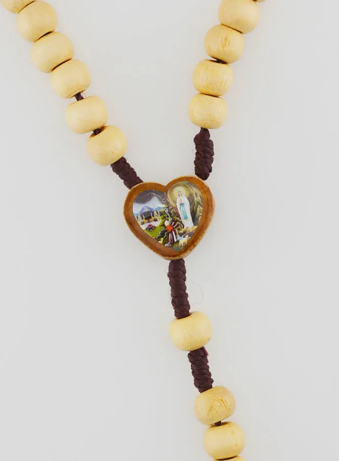 Wooden Rosary Saint Bernadette 6 Decades (pic 4)
