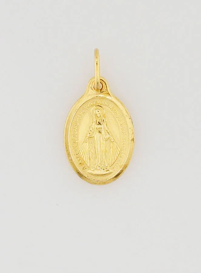 Miraculous Virgin Medal in Golden Metal 13 mm (pic 3)