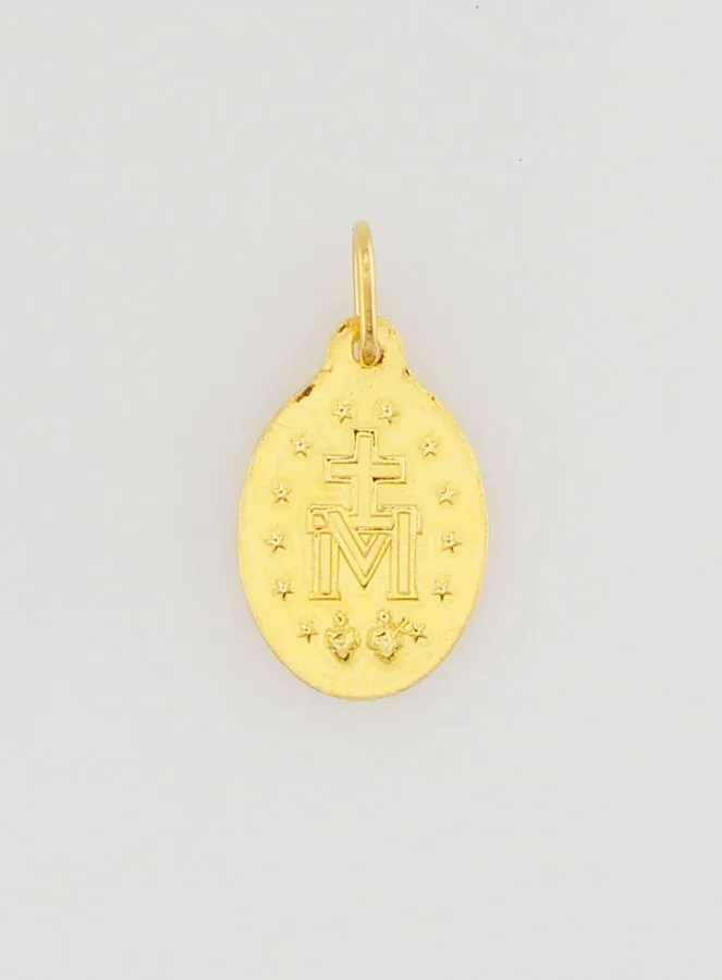 Miraculous Virgin Medal in Golden Metal 13 mm (pic 4)