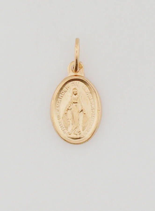 Gold Plated Miraculous Medal - 13 mm (pic 3)