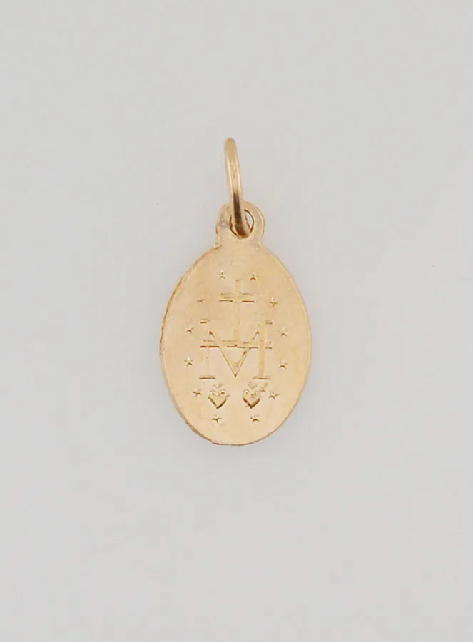 Gold Plated Miraculous Medal - 13 mm (pic 4)