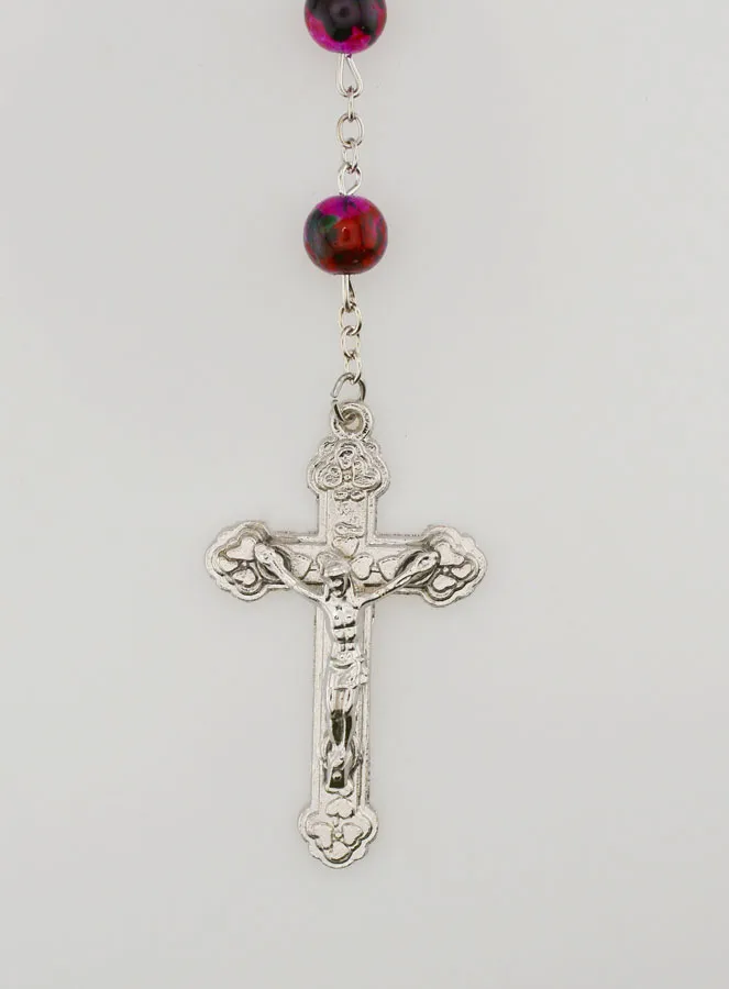 Children's Pink Mother of Pearl Rosary (pic 3)