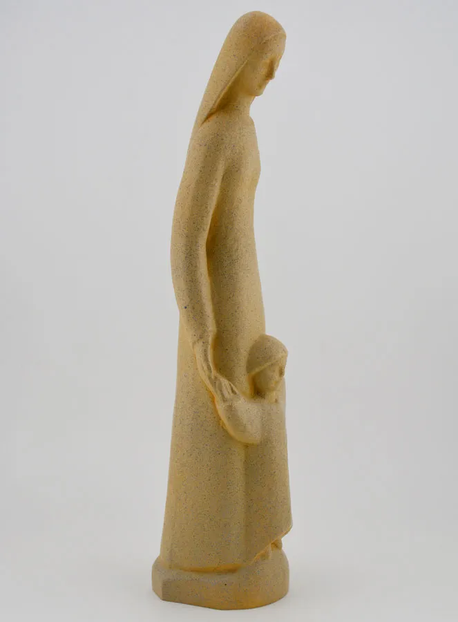 Virgin Mary with Standing Baby Jesus Statue - Granite Look (pic 3)