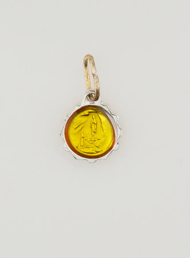 Virgin Mary Medal 0,8 cm - Yellow (pic 4)
