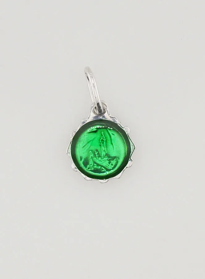 Virgin Mary Medal 0,8 cm - Green (pic 4)