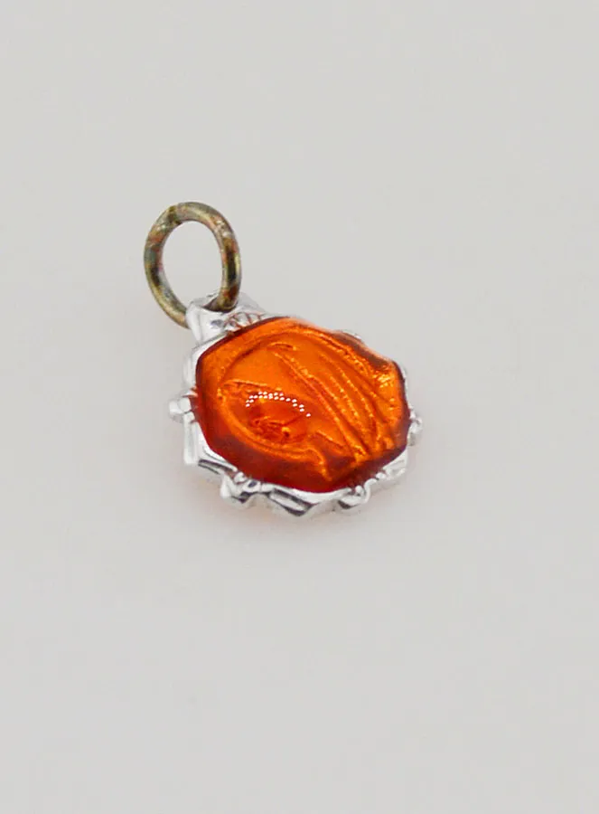 Virgin Mary Medal 0,8 cm - Orange (pic 3)