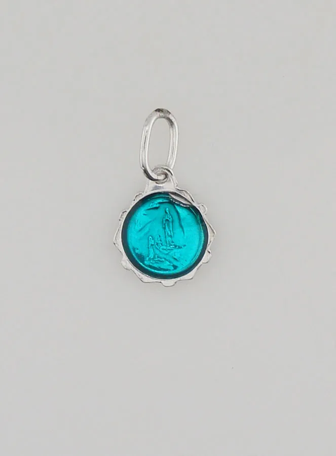 Virgin Mary Medal 0,8 cm - Turquoise (pic 4)