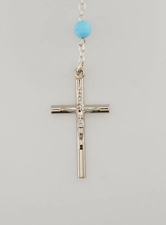 Rosary with Blue Glass Beads (pic 3)
