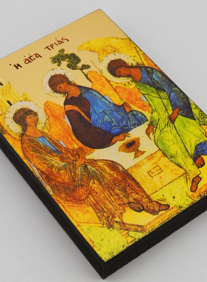 Byzantine Icon Holy Trinity - 12 cm (pic 3)