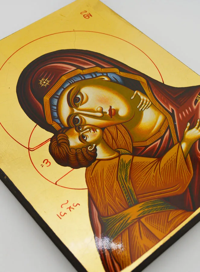 Icon Mother of God of Korsun - Red Veil - 25 cm (pic 3)