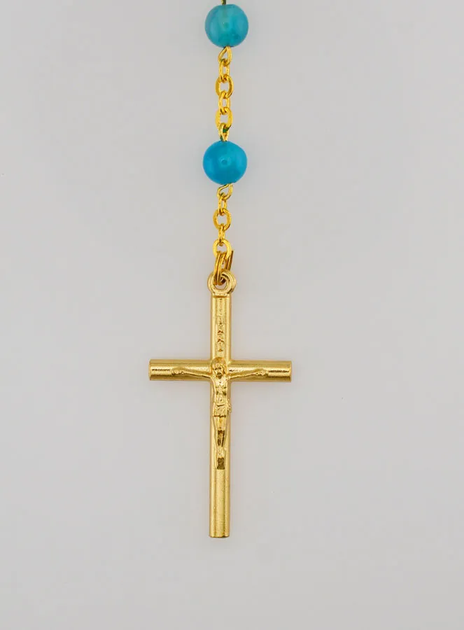 Agate Beads Rosary - Golden Chain (pic 3)