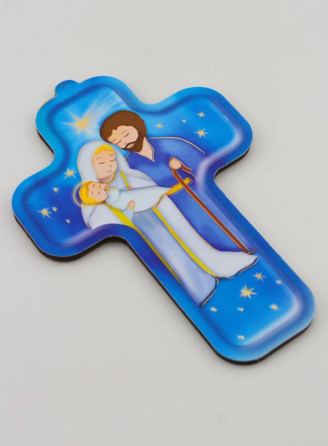 Child Wood Cross - Holy Family (pic 3)