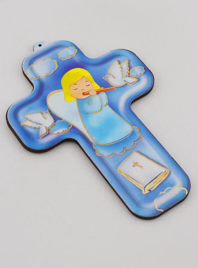 Child Wood Cross - Musician Guardian Angel (pic 3)