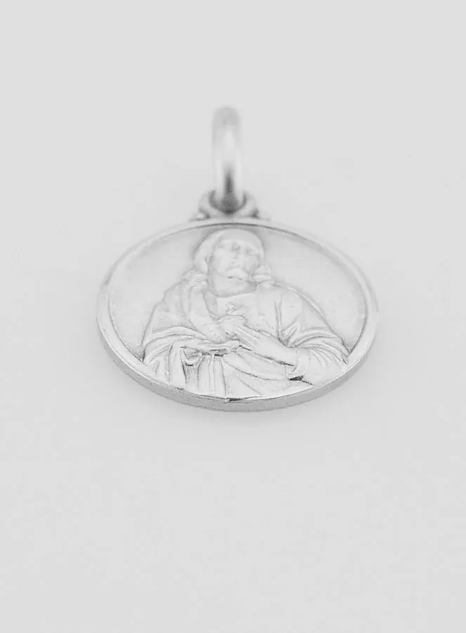 Sacred Heart of Jesus Solid Silver Medal - 1,4 cm (pic 2)