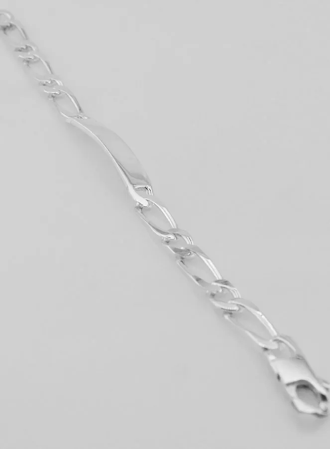 Silver Curb Bracelet 19 cm - Figaro Mesh 0,7 cm (pic 2)