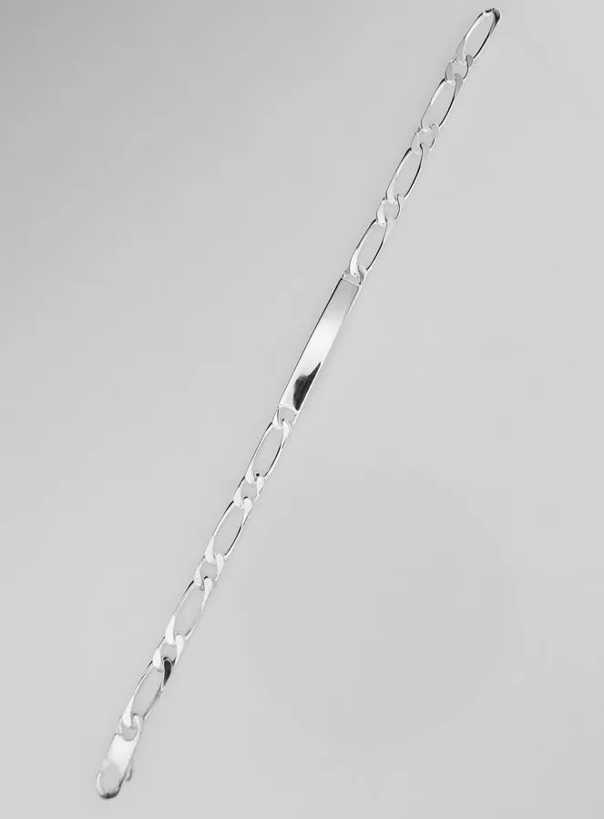 Solid Silver Gourmette 18 cm - Figaro Mesh 0,5 cm (pic 2)